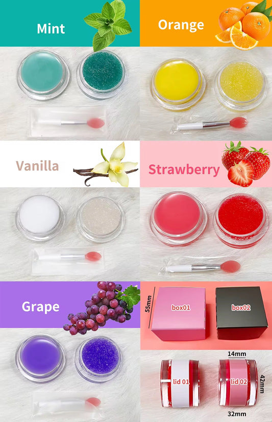 50 Sets Private Label Lip Scrub + Lip Mask