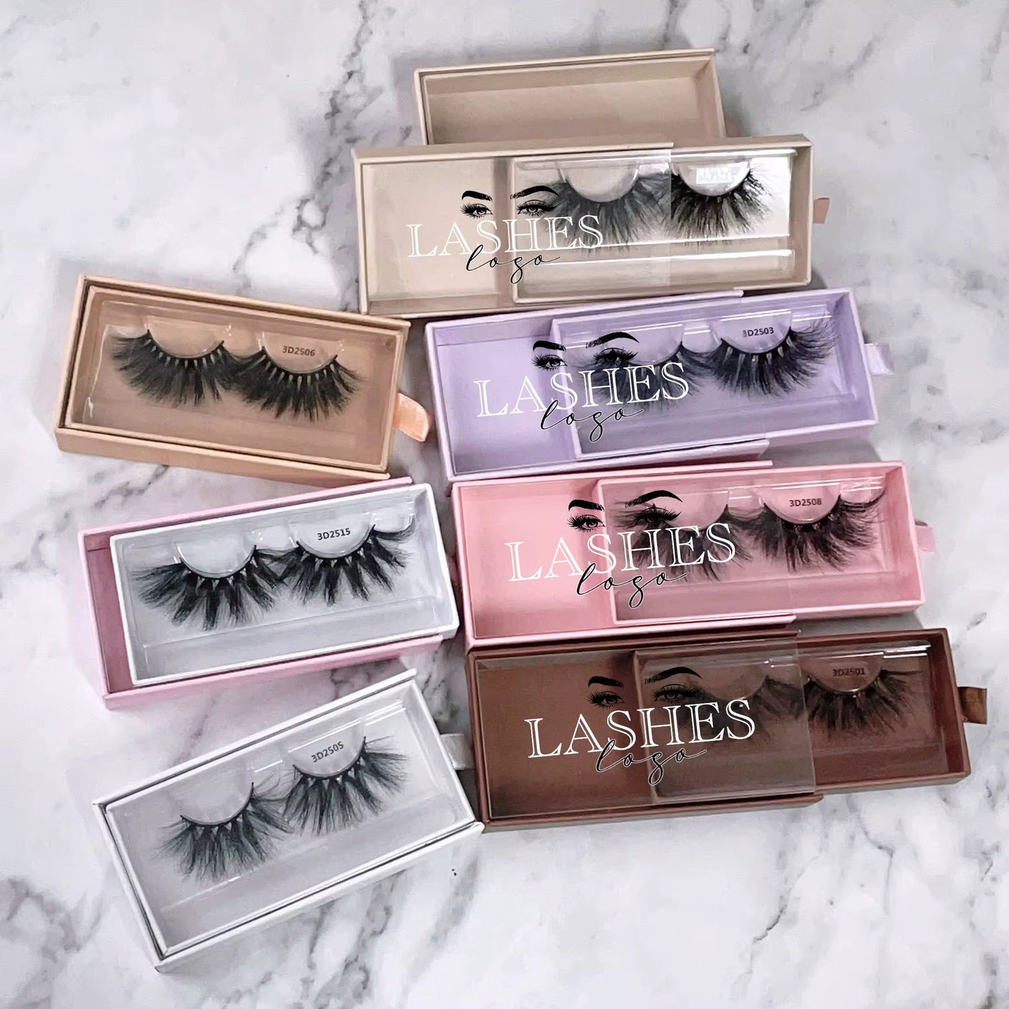 50pcs Private Label Empty Lash Boxes