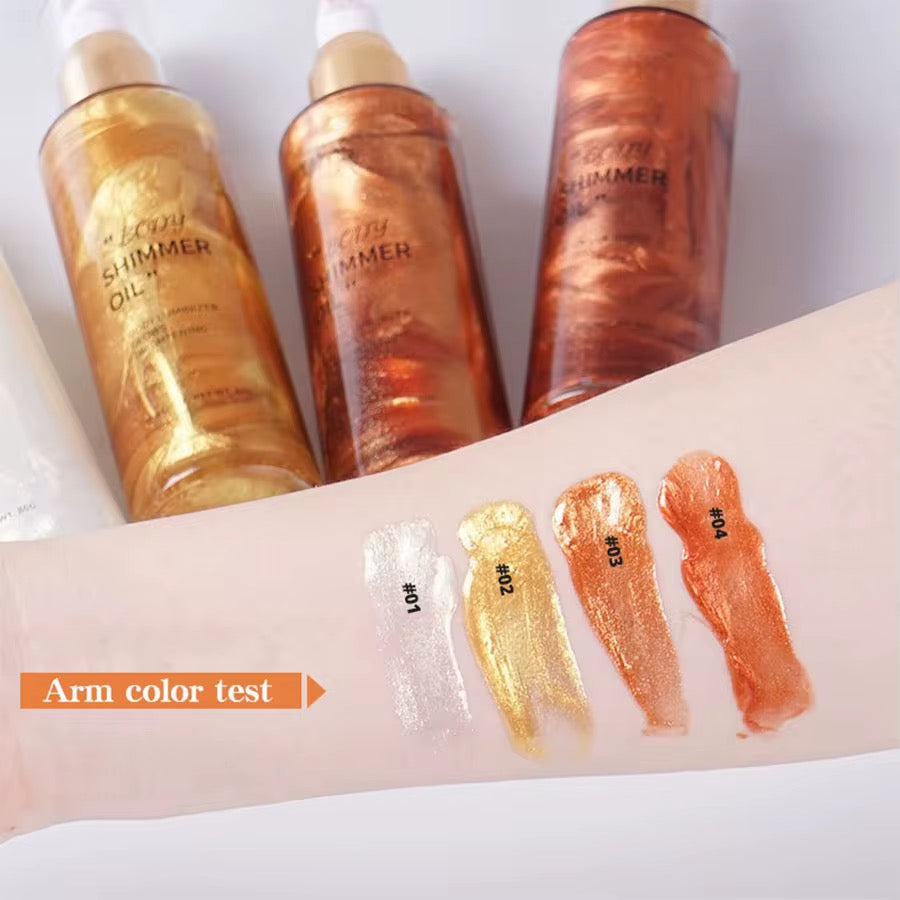 50pcs Private Label Body Glow Highlighter/Shimmer Oil
