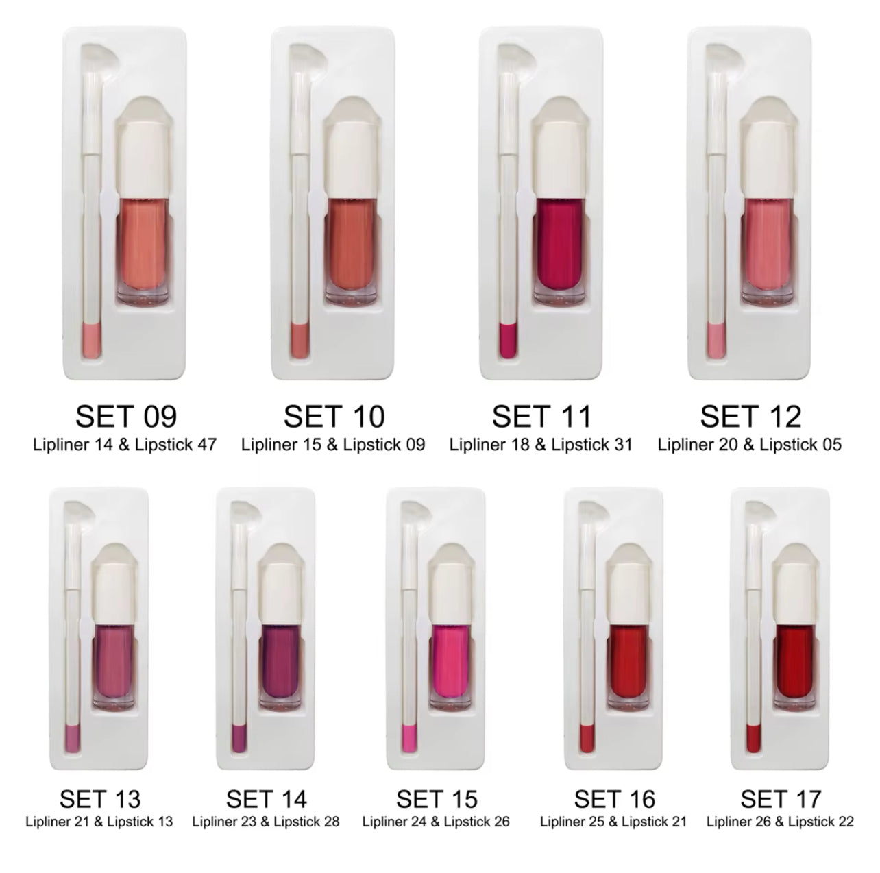 50 Sets Private Label Liquid Matte Lipstick Kit