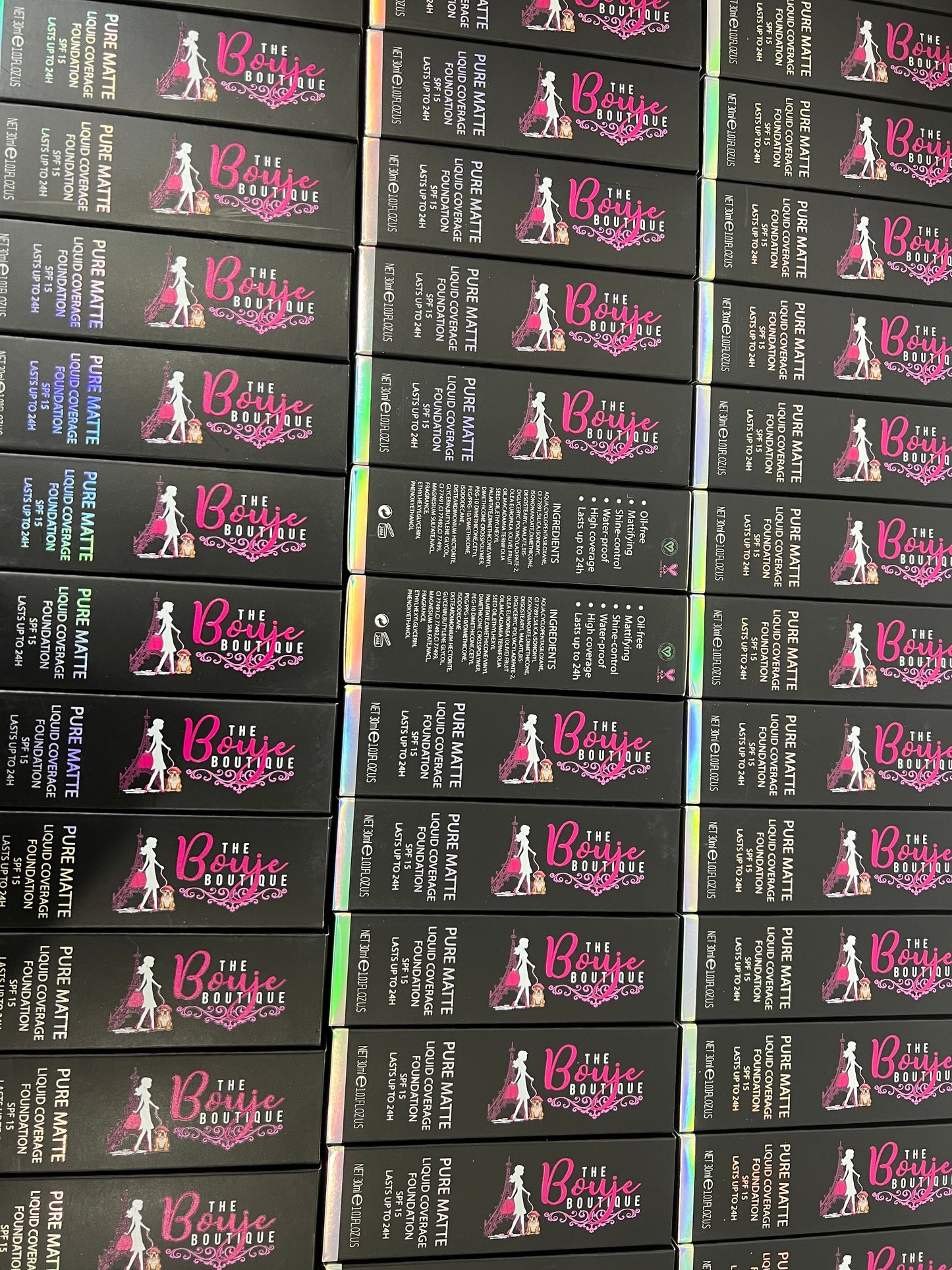 50pcs Private Label Liquid Full Coverage Foundation