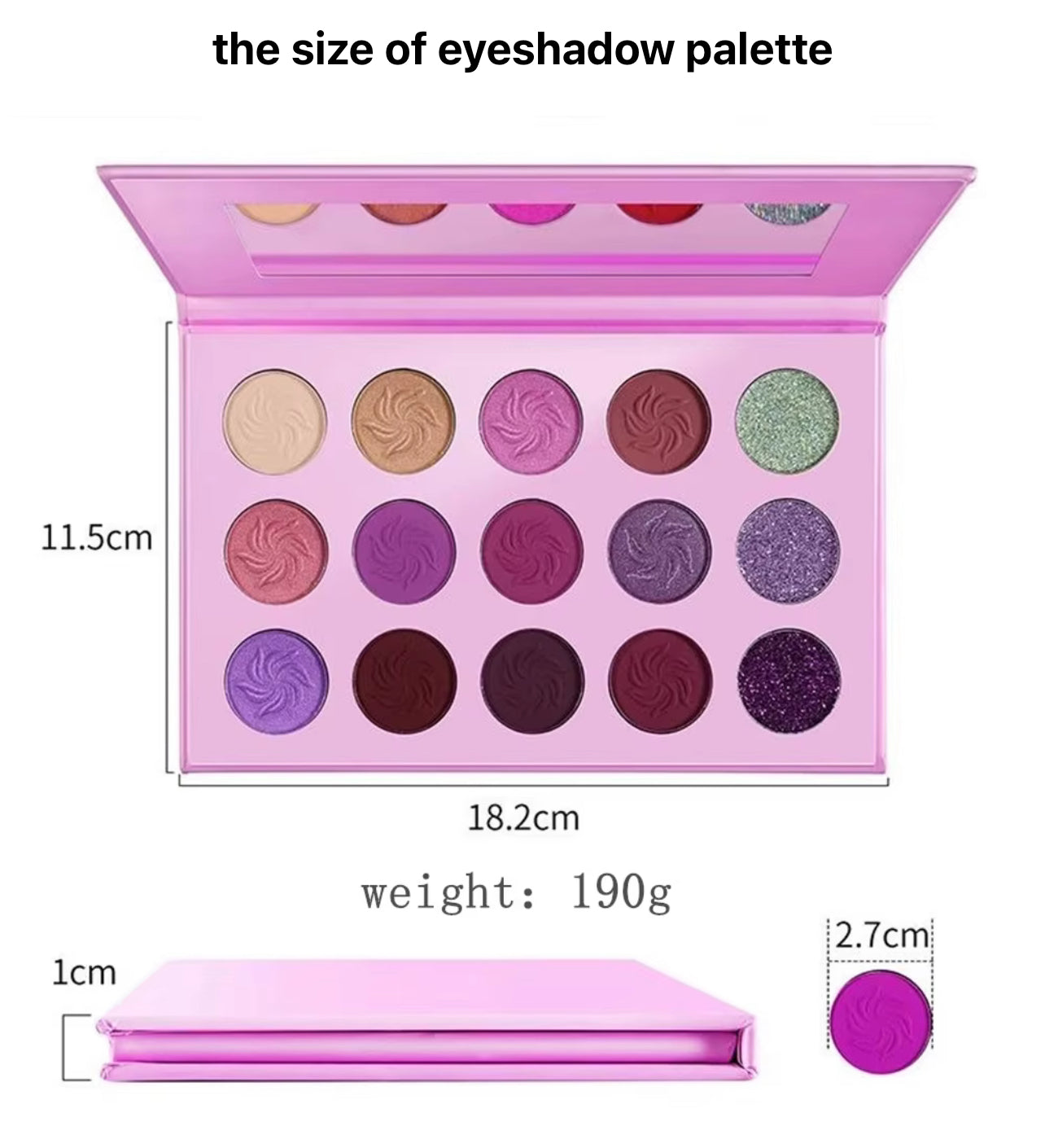 50pcs Private Label Eyeshadow Palette