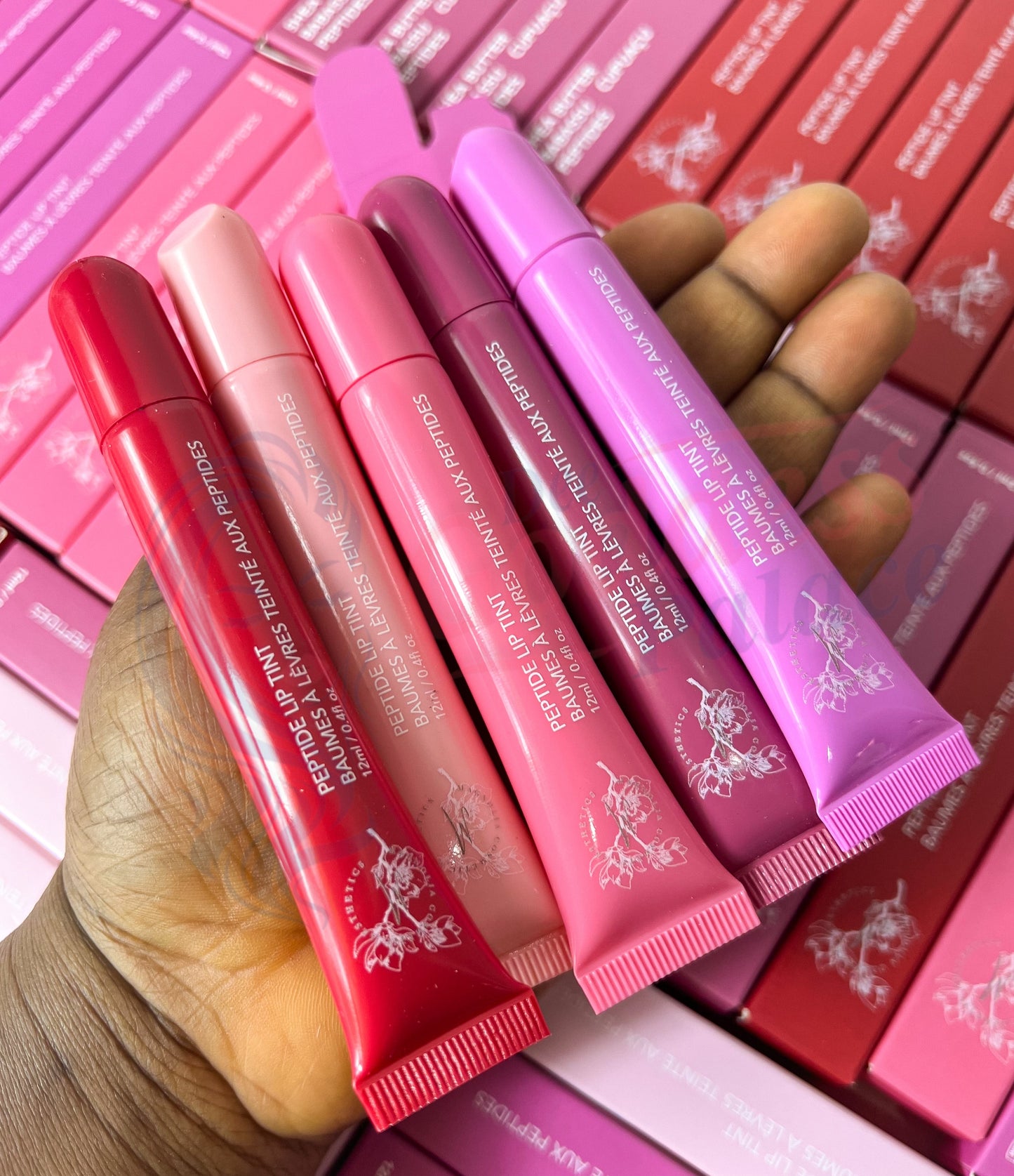 50pcs Private Label Peptide Glossy Lip Tint Balm