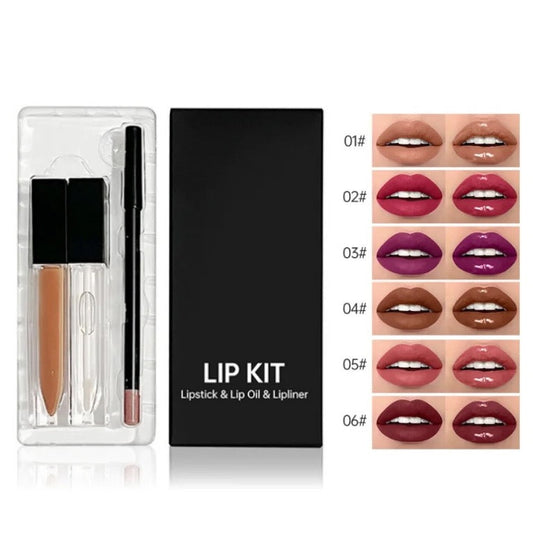 50 Sets Private Label Lipstick + Lip Oil + Lip Liner Kit