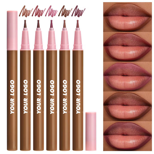 50pcs Private Label Waterproof Long Lasting Lip Liner with Rounded Ball Applicator