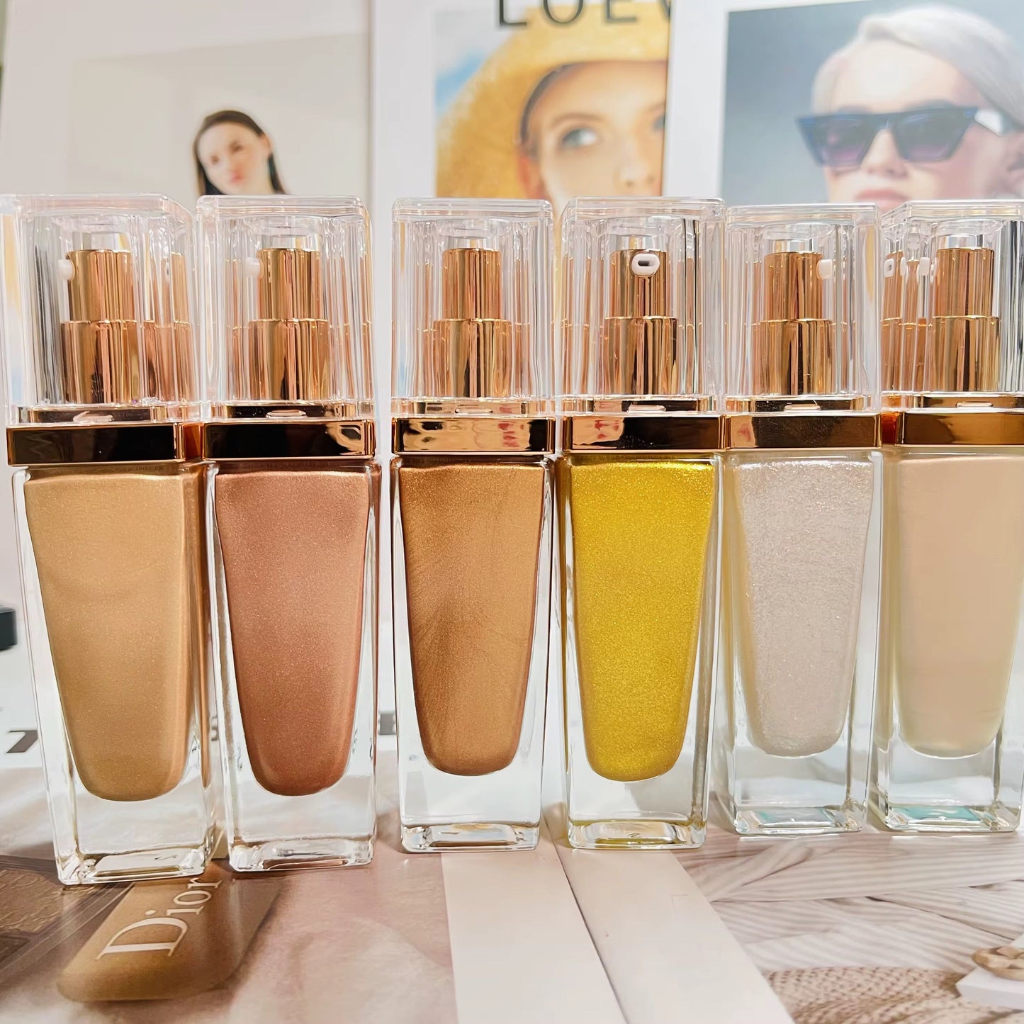 50pcs Private Label Body Glow Highlighter/Shimmer Oil