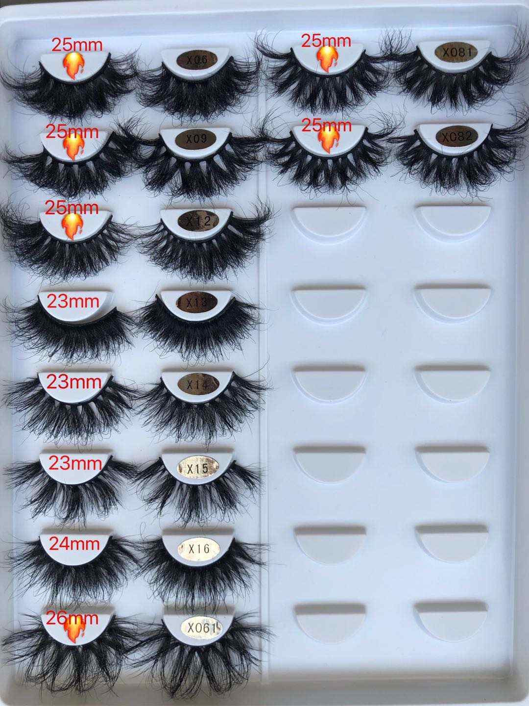 100pcs Private Label Mink Lashes