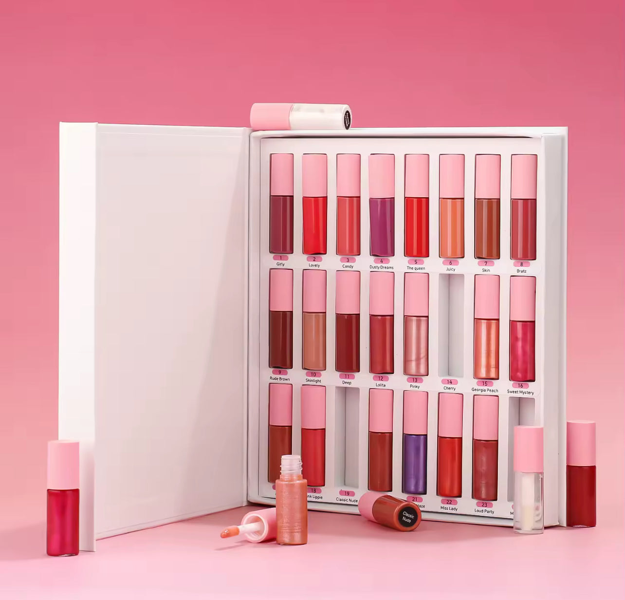 Lipgloss & Matte Lipstick Sample Pack (24pcs)
