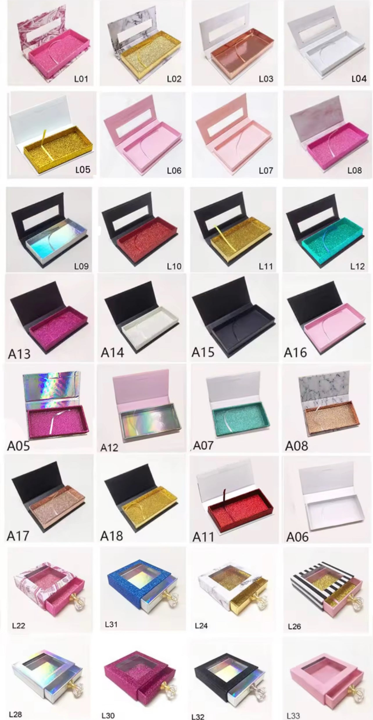 50pcs Private Label Empty Lash Boxes