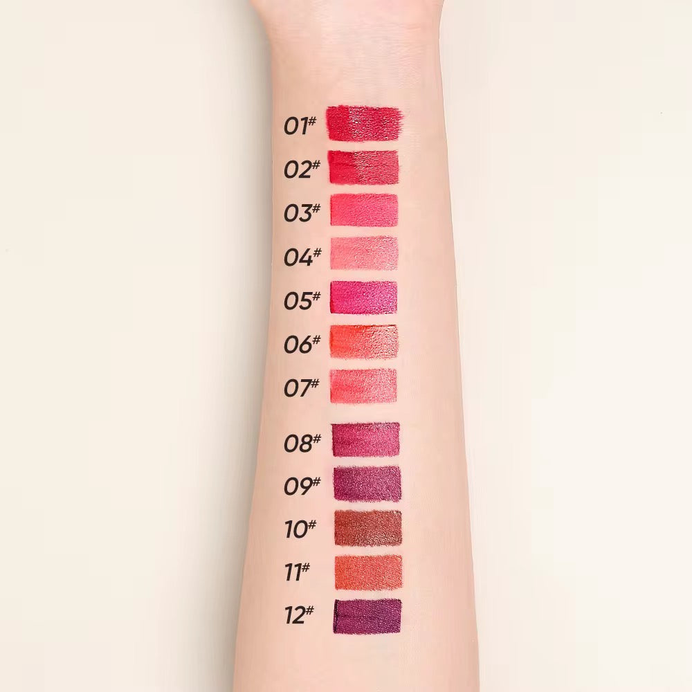 50pcs Private Label Water based Lip Tint In 10ml Silver Tubes