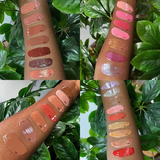 50 Sets Private Label Pink Tube Lip Gloss + Lip Liner Kit