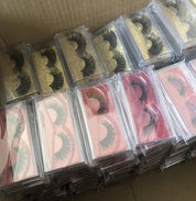 50pcs Wholesale Strip Fluffy Mink Lashes (15-25mm)