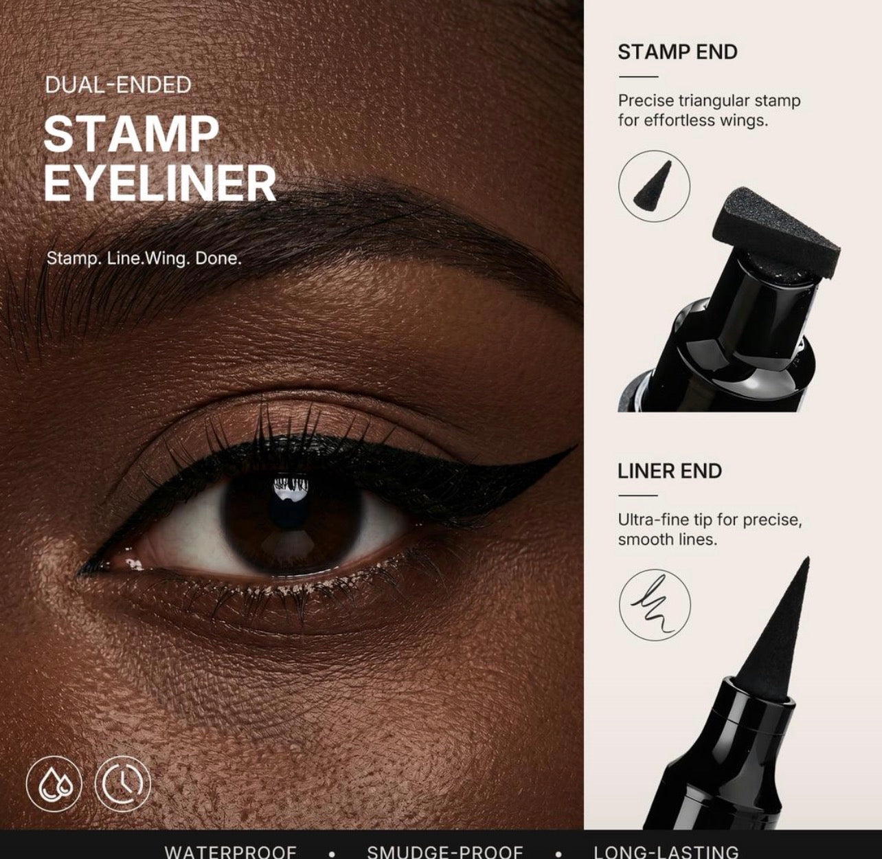 50pcs Private Label Dual-Ended Stamp Waterproof Eyeliner