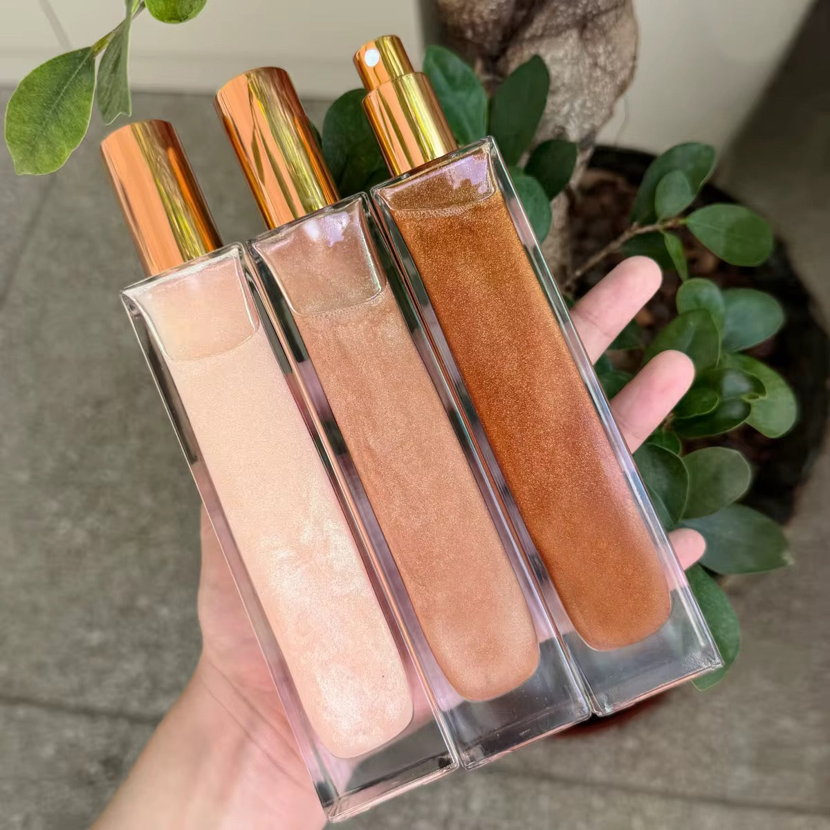 50pcs Private Label Body Shimmer Dry Oil Spray