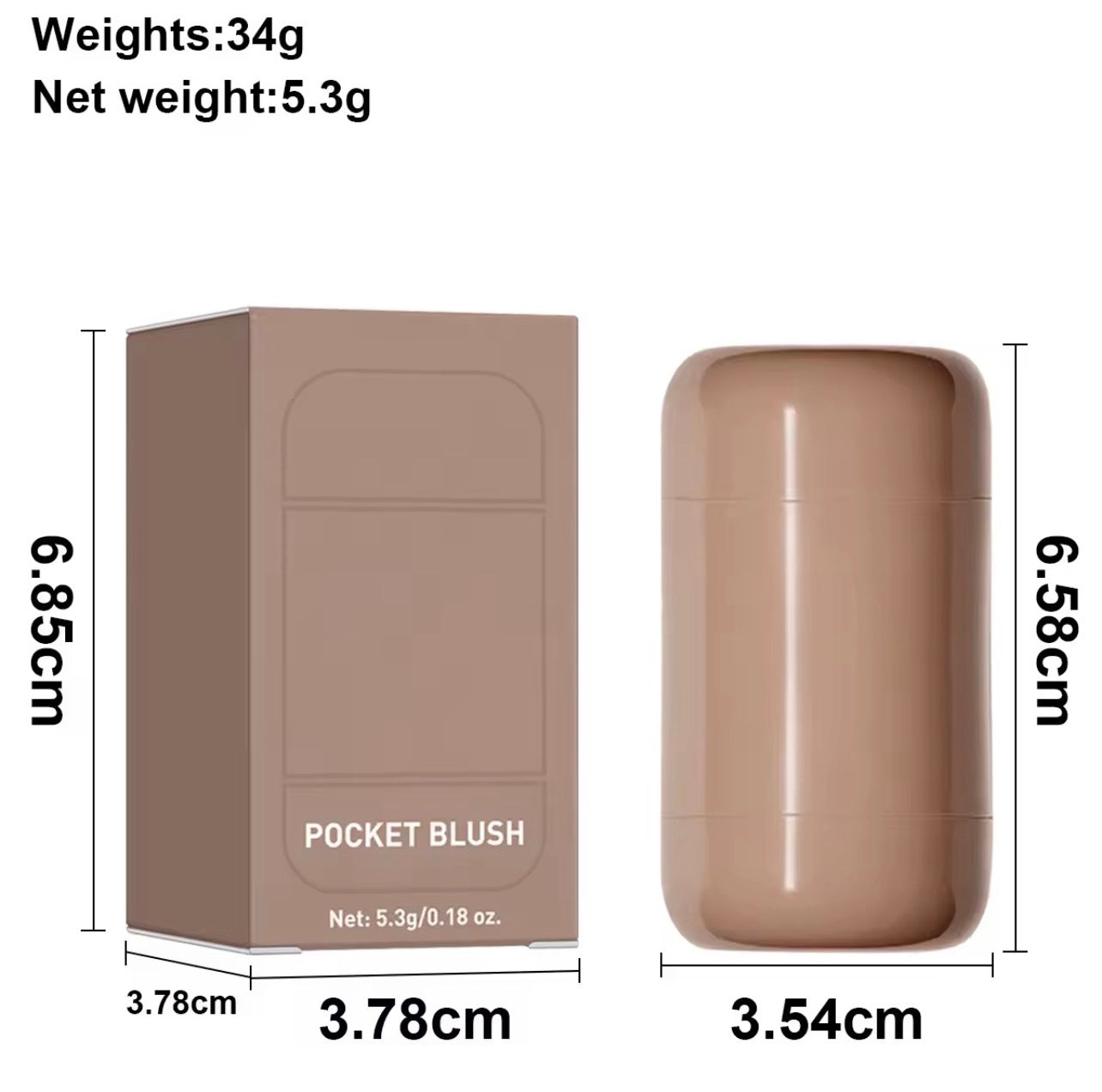 50pcs Private Label Pocket Cream Blush Sticks