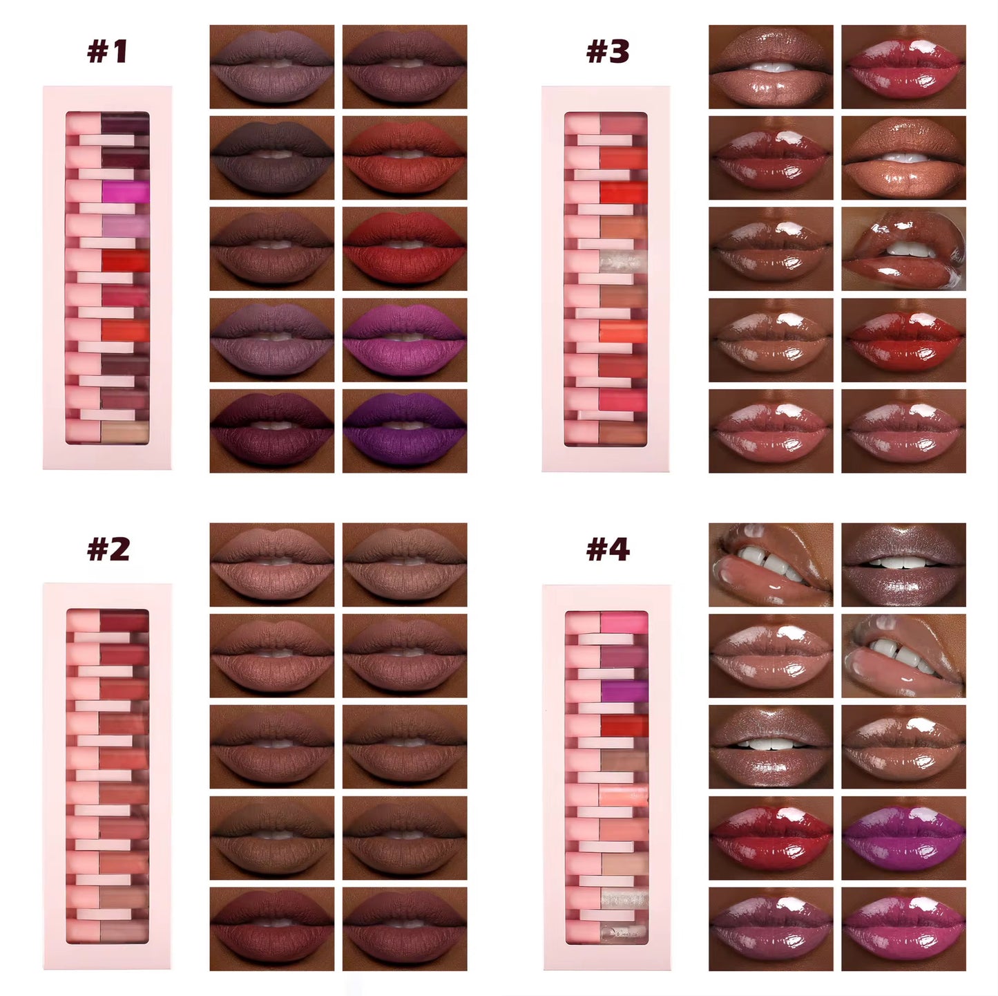 Lipgloss & Matte Lipstick Sample Pack (10pcs)