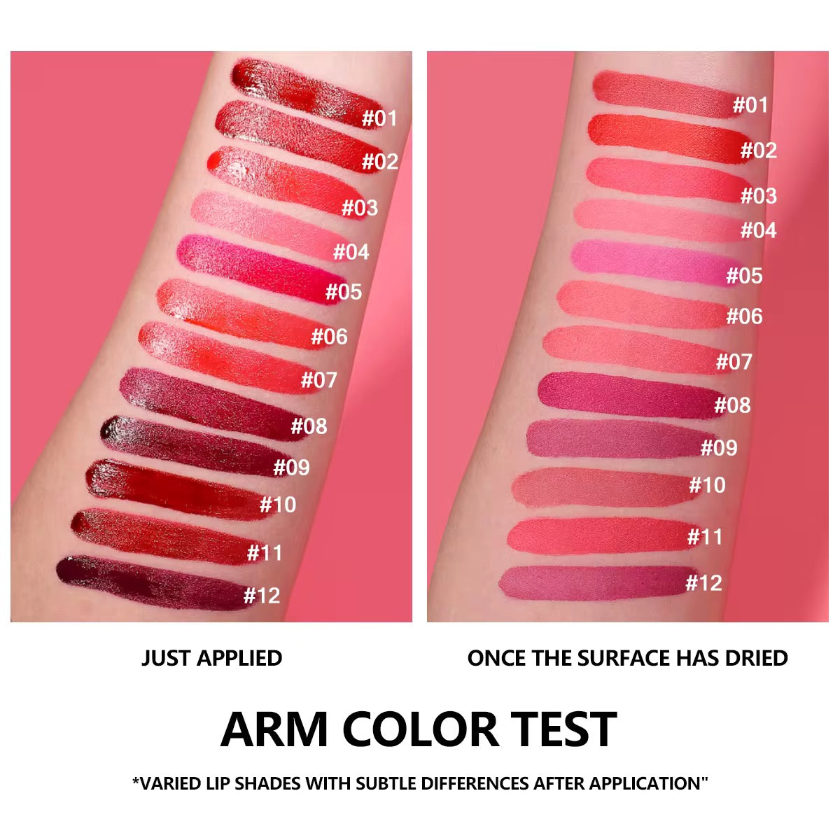 50pcs Private Label Water based Lip Tint In 10ml Silver Tubes