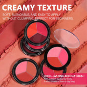 50pcs 3-in-1 Private Label Pressed Powder Blush Palette Set