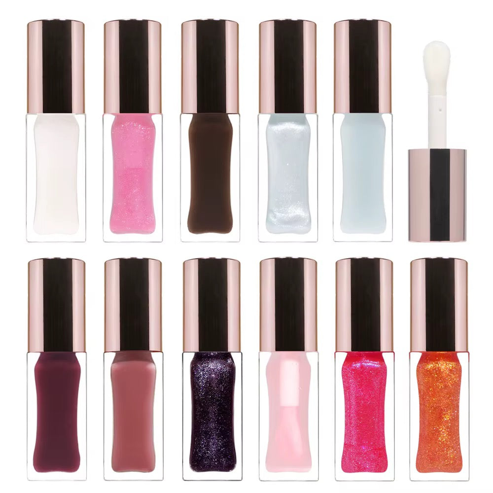 100pcs Private Label Hydrating Juicy Clear and Color Changing Lip Oil