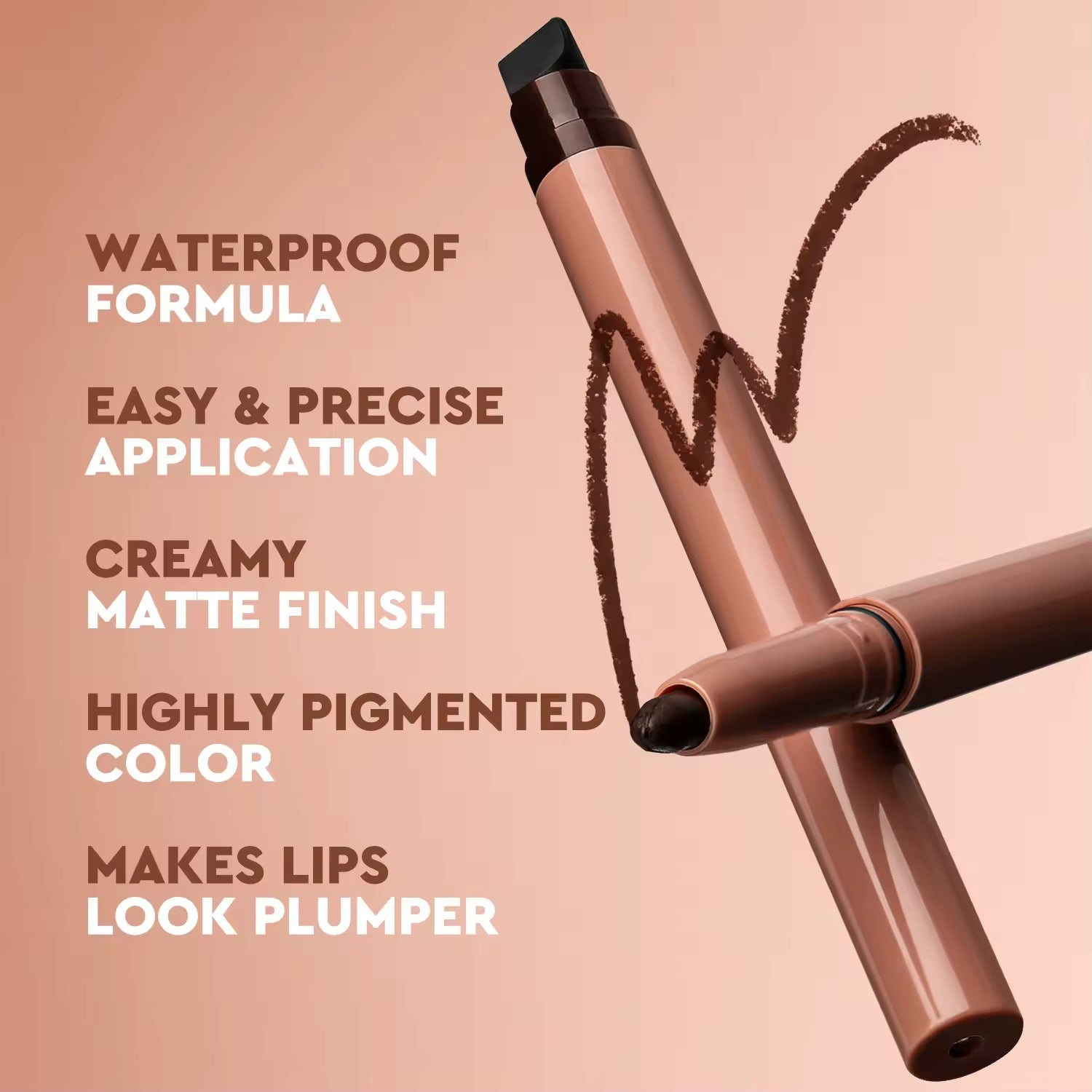 50pcs Private Label Peptide Retractable Dual-Action Lip Liner