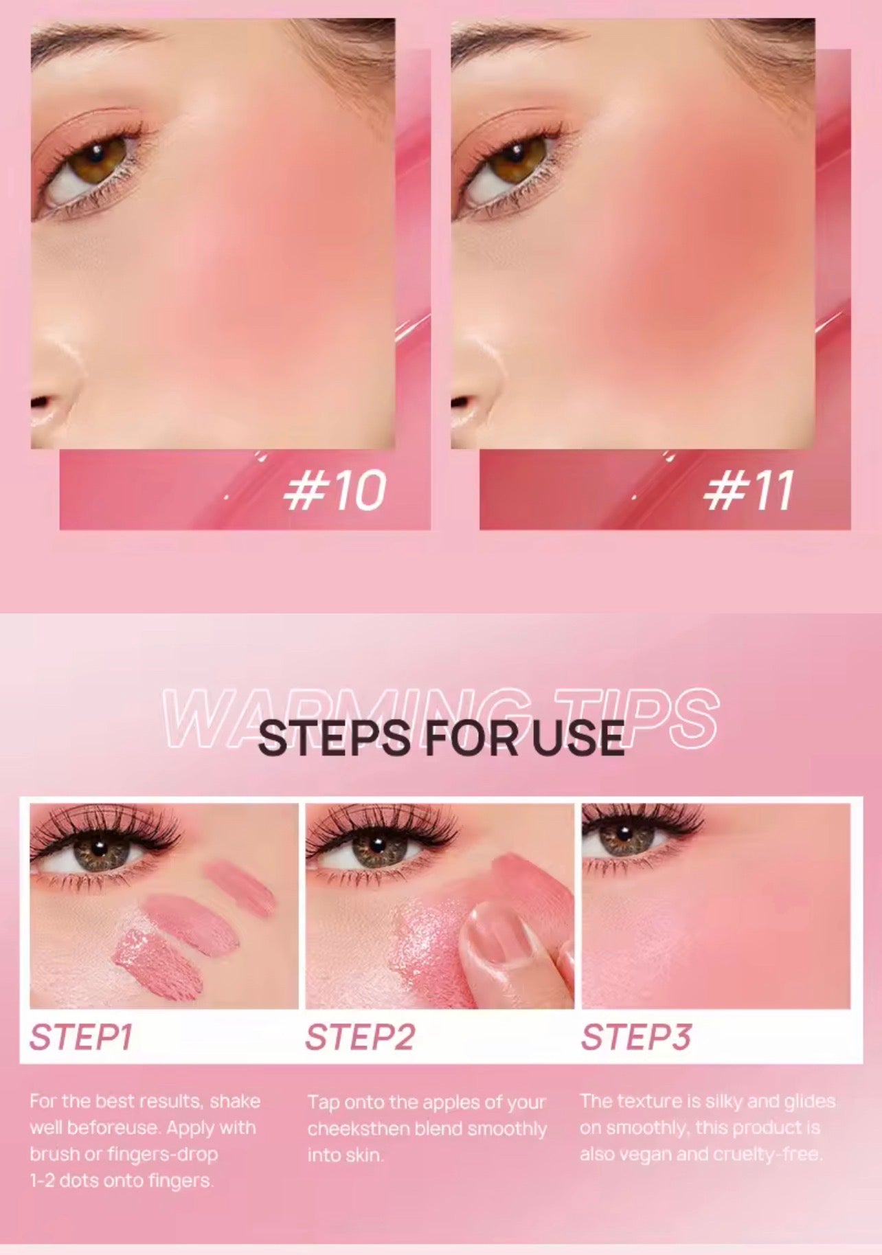 50pcs Private Label Liquid Blush