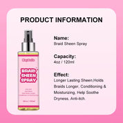 50pcs Private Label Longer Lasting Braid Sheen Spray