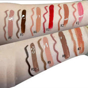 50 Sets Private Label Brown Square Tube Lip Gloss & Matte Lipstick Kit