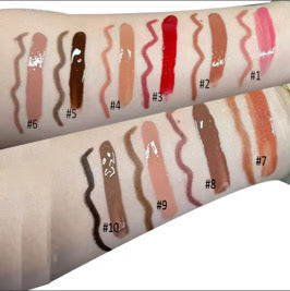 50 Sets Private Label Brown Square Tube Lip Gloss & Matte Lipstick Kit