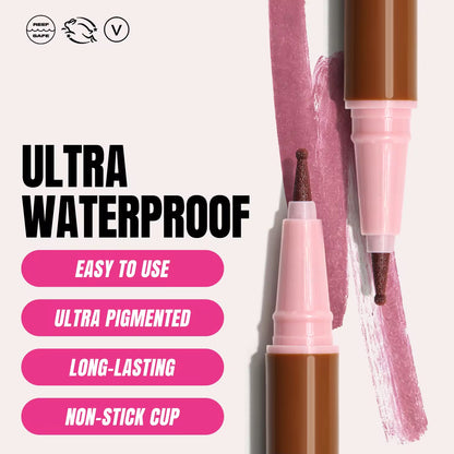 50pcs Private Label Waterproof Long Lasting Lip Liner with Rounded Ball Applicator