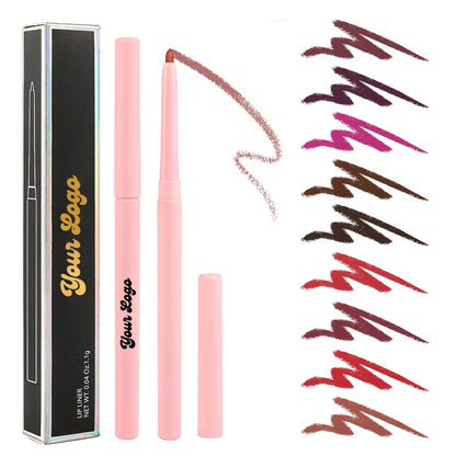 50pcs Private Label No Stain Pink Retractable Lip Liner