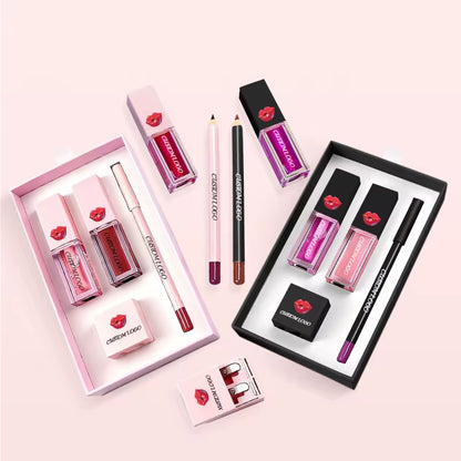 50 Sets Private Label 4-in-1 Lip Care Kit