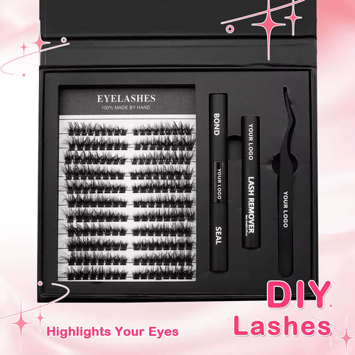 100 Sets Private Label DIY Lash Cluster Box Kit