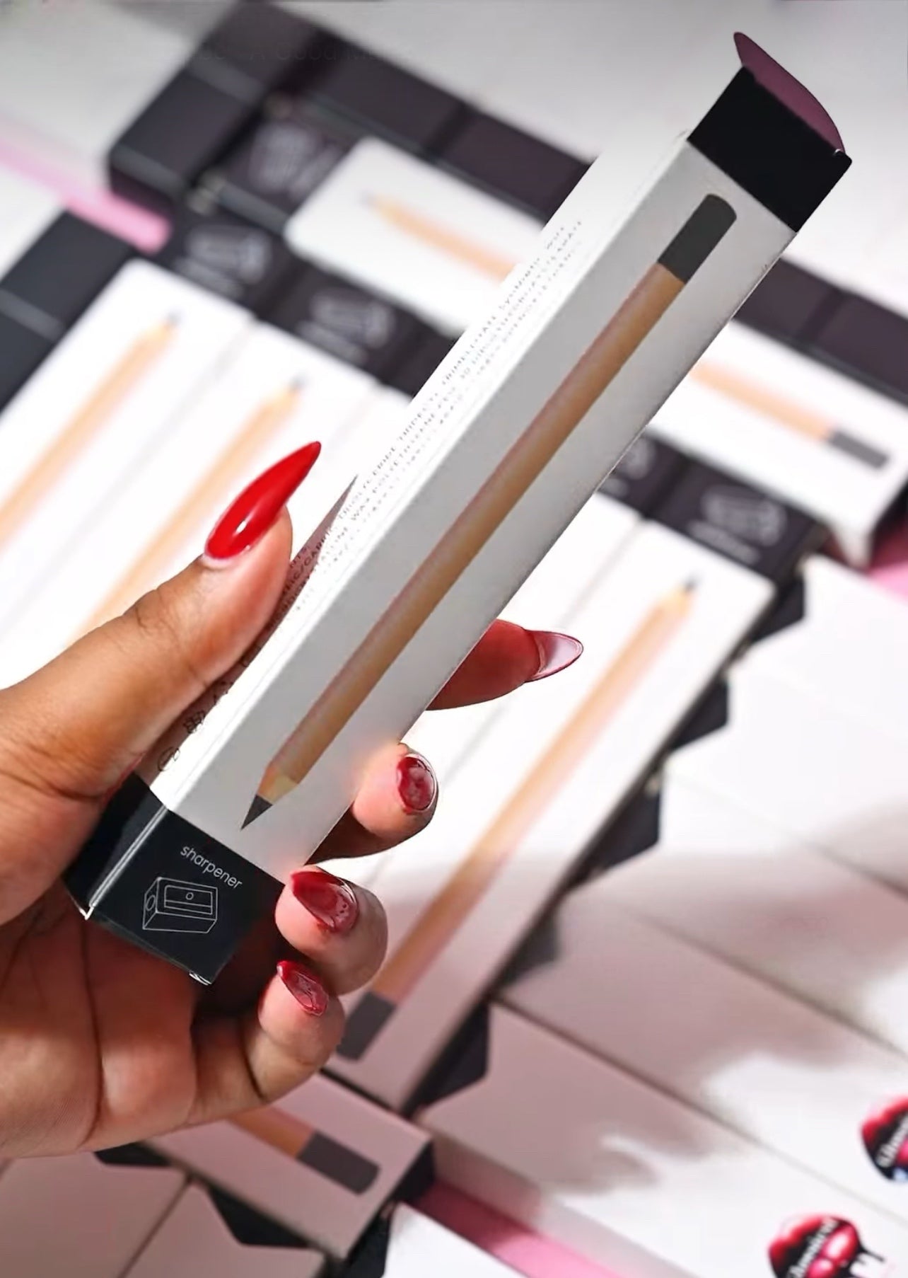 50pcs Private Label Gold Pencil Lip Liner + Sharpener