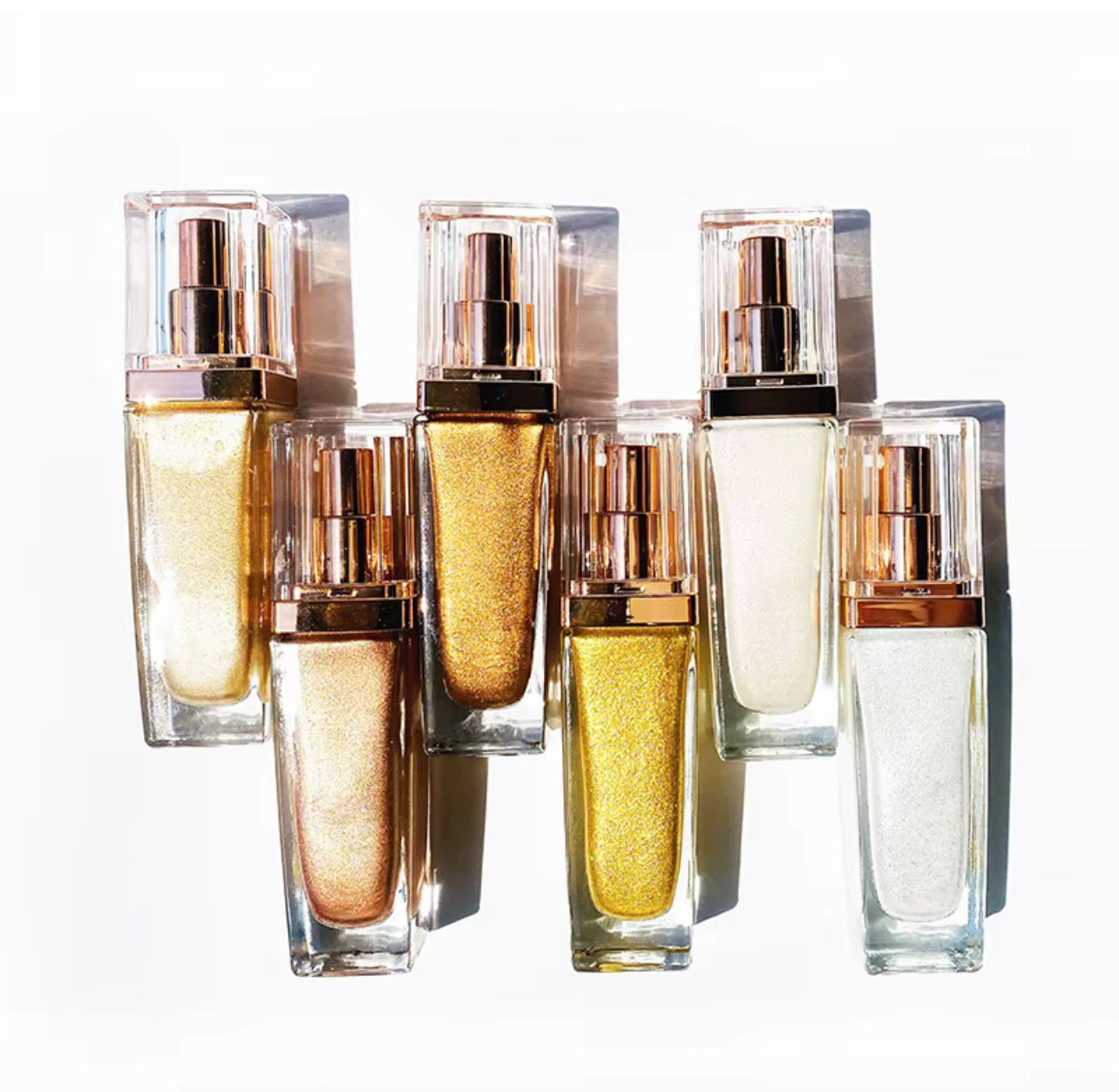 50pcs Private Label Body Glow Highlighter/Shimmer Oil