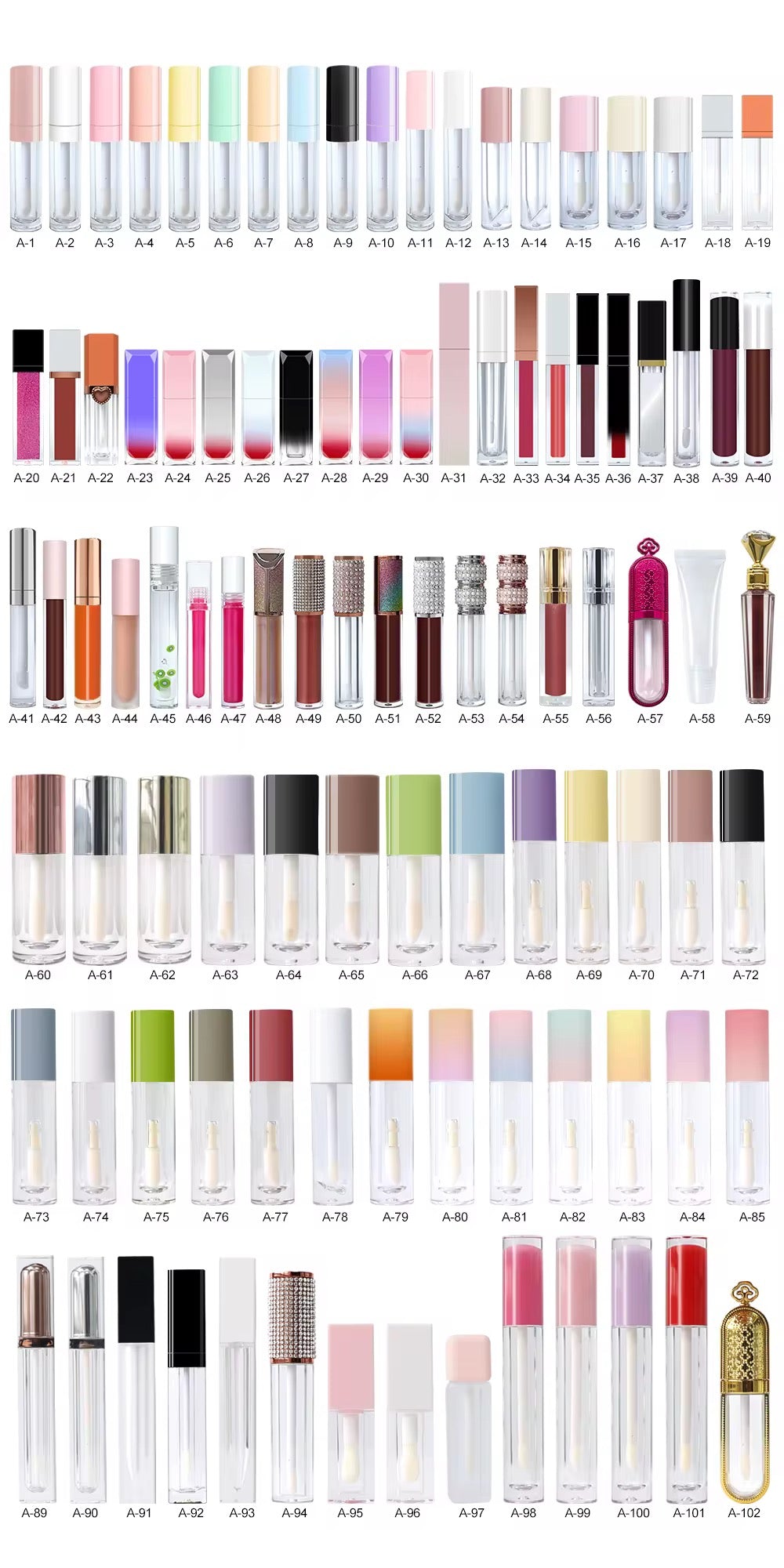 50pcs Wholesale Lipgloss/Lipstick/Lip Oil (NO LOGO)