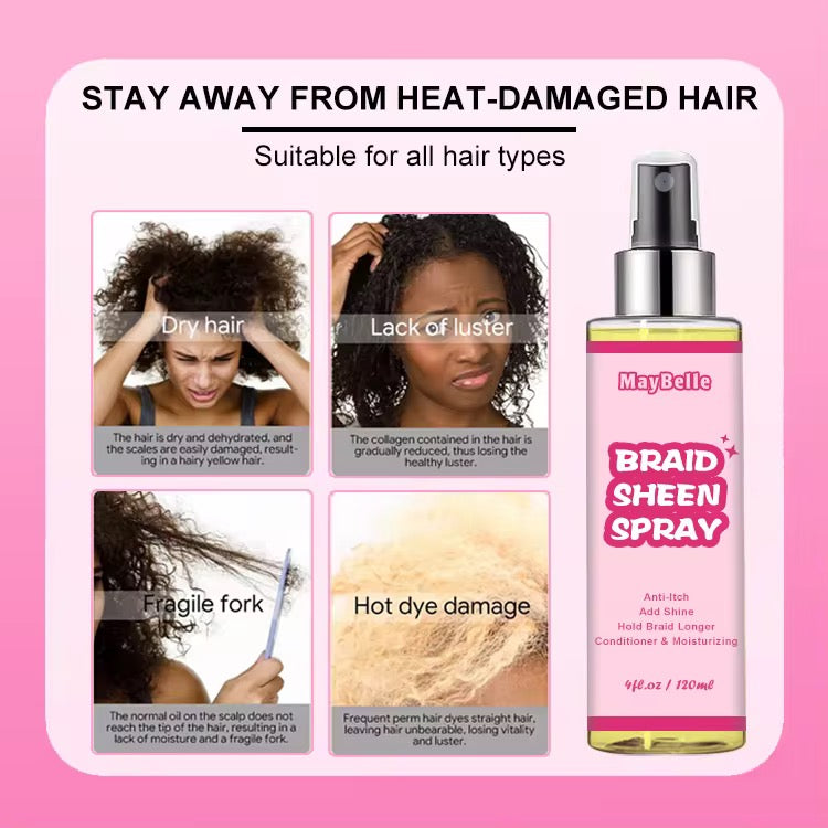 50pcs Private Label Longer Lasting Braid Sheen Spray