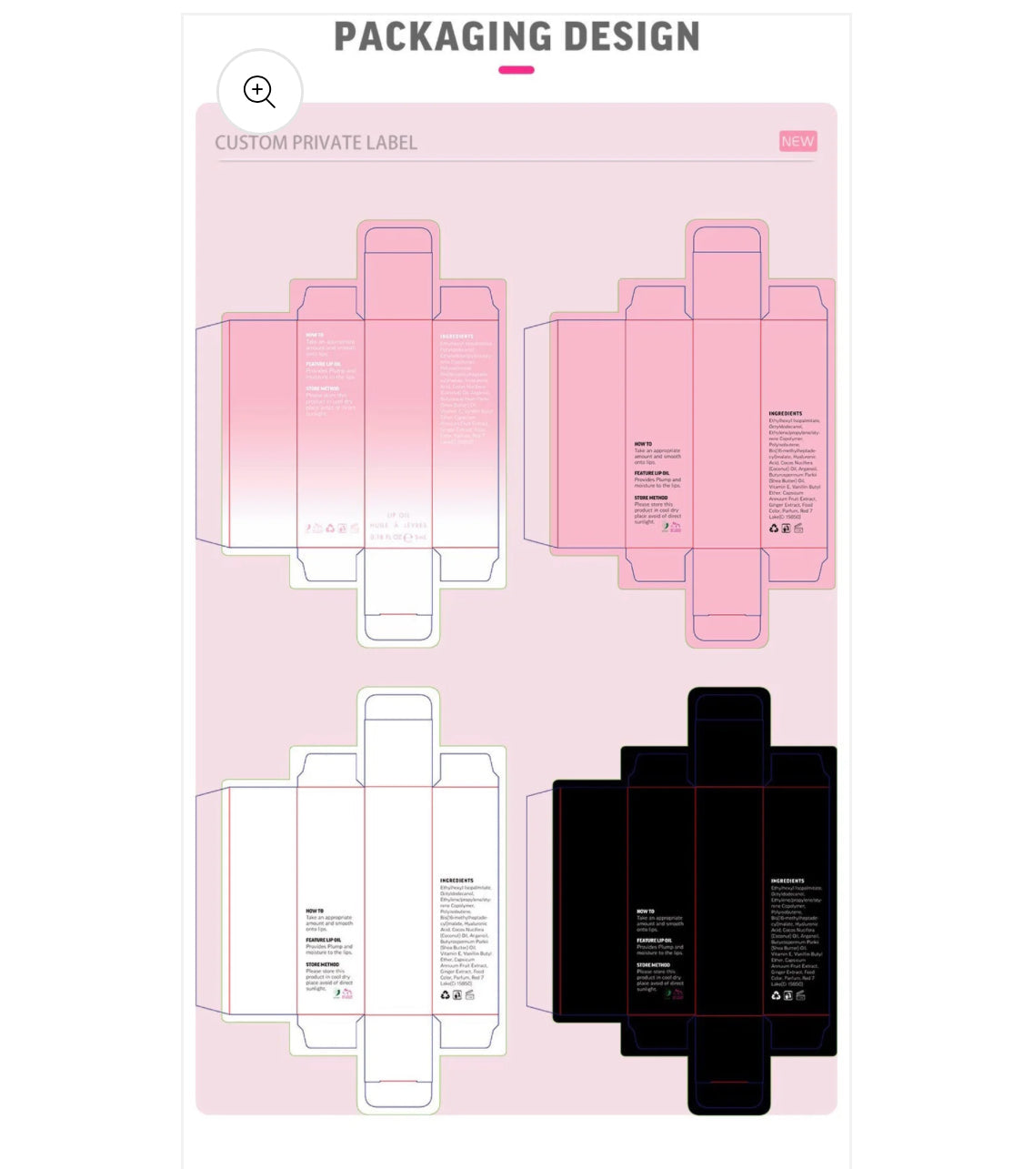 50pcs Private Label Lip Plumping Oil