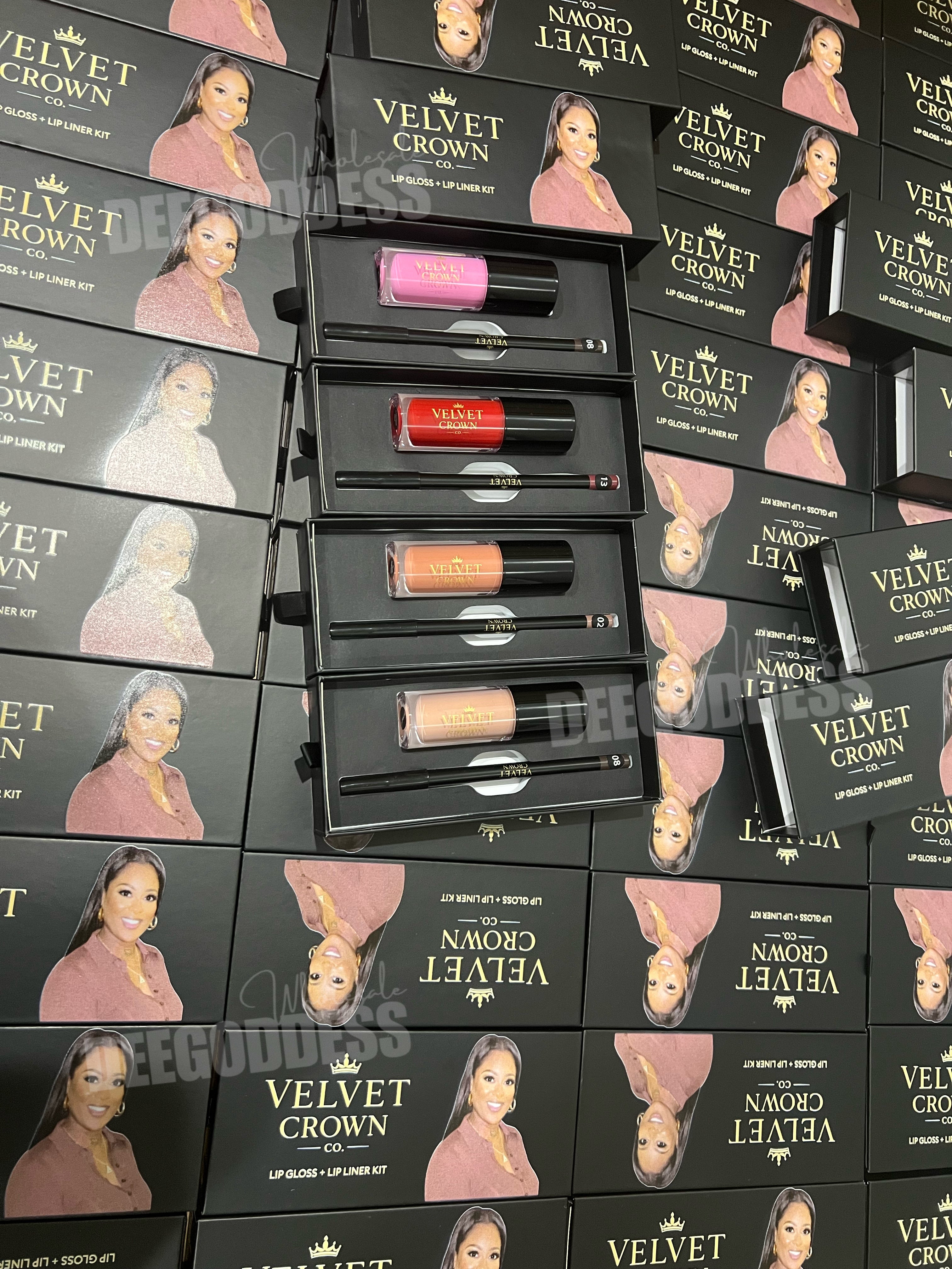 50 Sets Private Label Lip Gloss + Lip Liner Kit