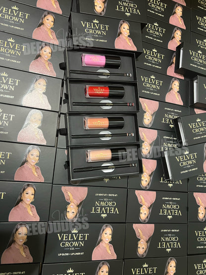 50 Sets Private Label Lip Gloss + Lip Liner Kit