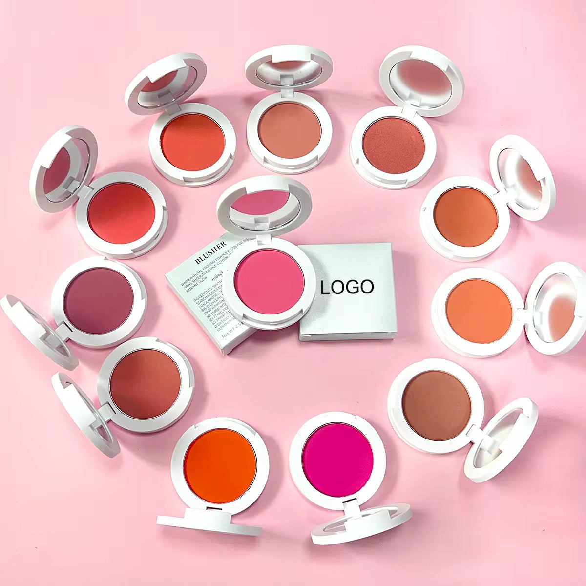 50pcs Private Label Pressed Powder Blush