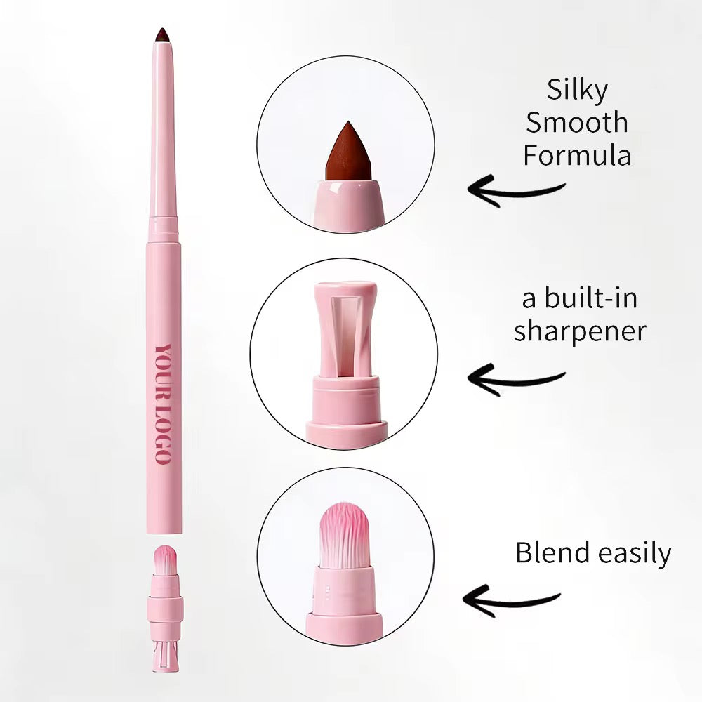 50pcs 3n1 Private Label Creamy Retractable Lip Liner