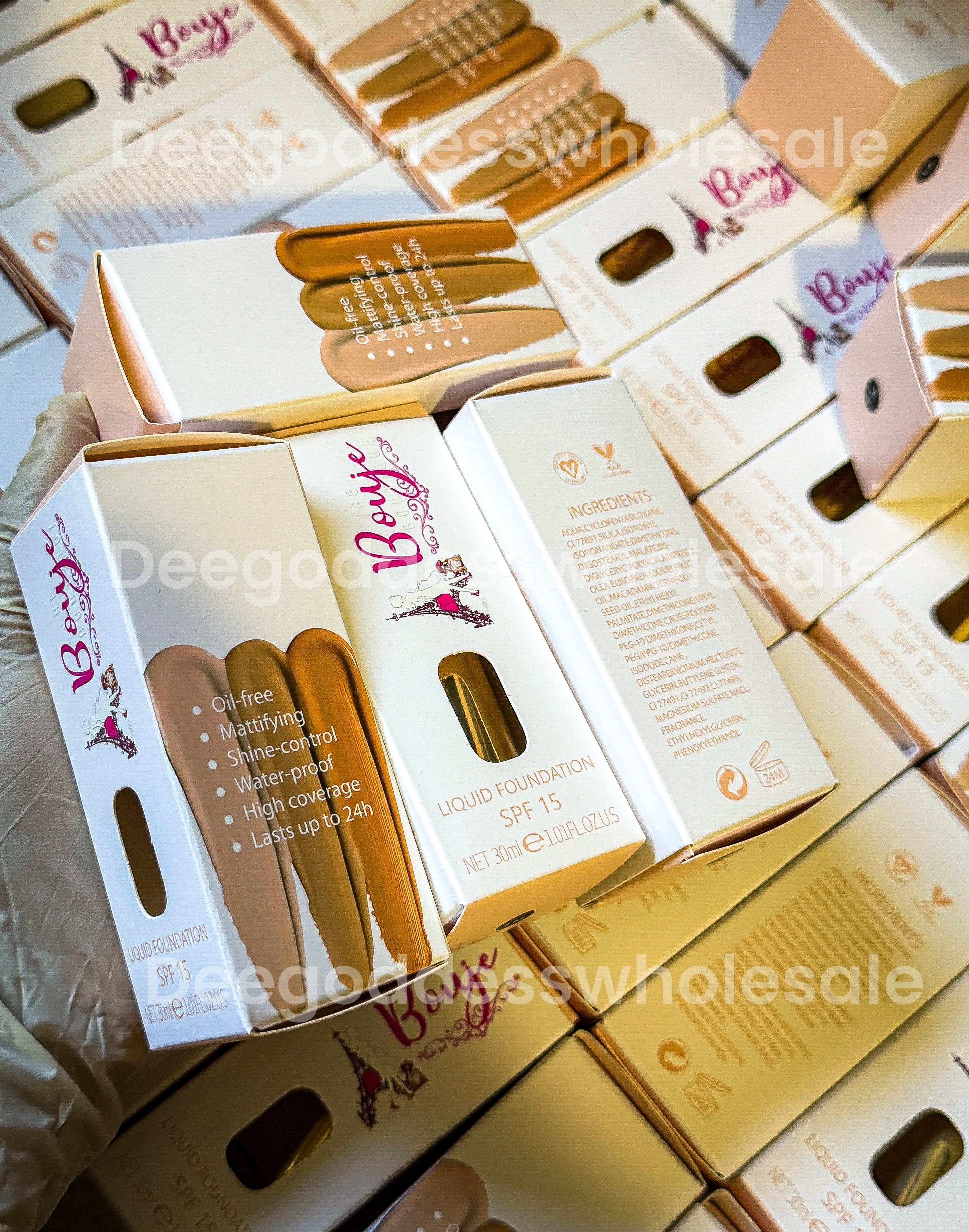 50pcs Private Label Liquid Full Coverage Foundation