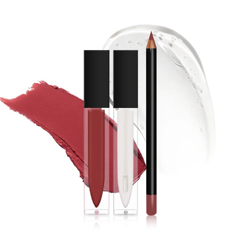 50 Sets Private Label Lipstick + Lip Oil + Lip Liner Kit
