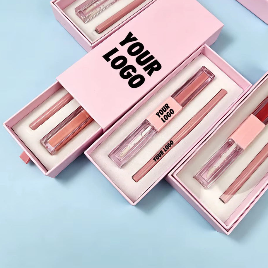 50 Sets Private Label Dual-end Lip Gloss Kit