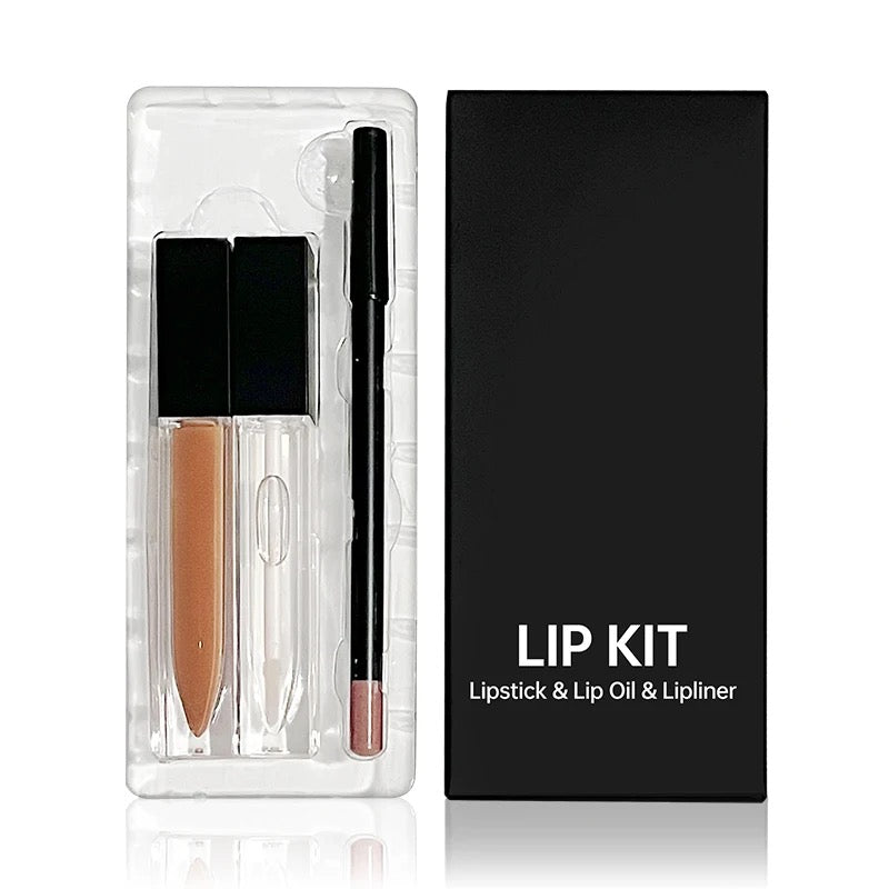 50 Sets Private Label Lipstick + Lip Oil + Lip Liner Kit