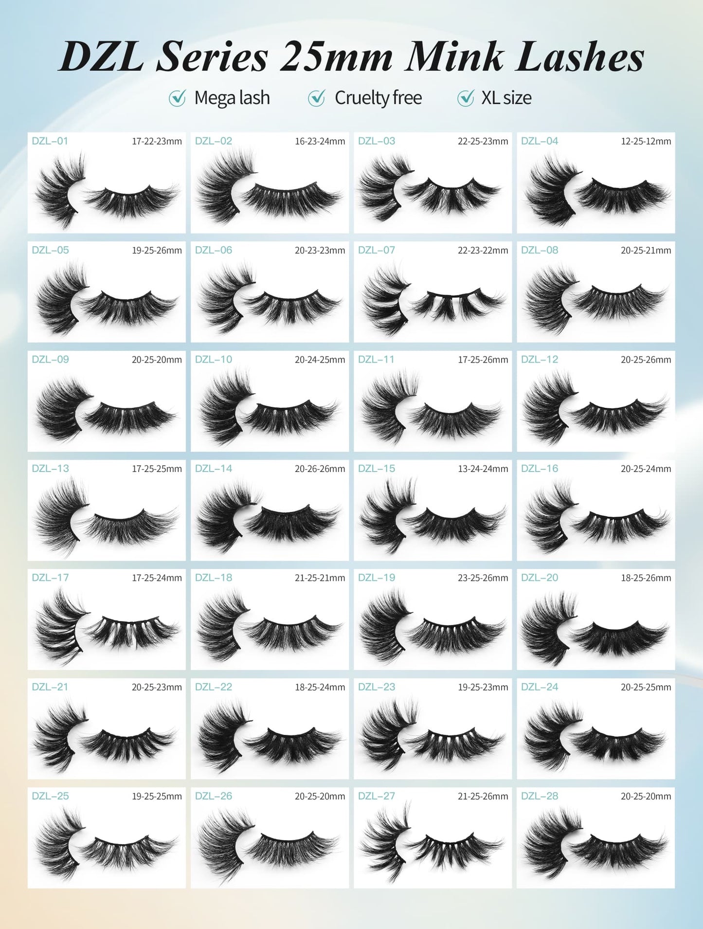 100pcs Private Label Mink Lashes