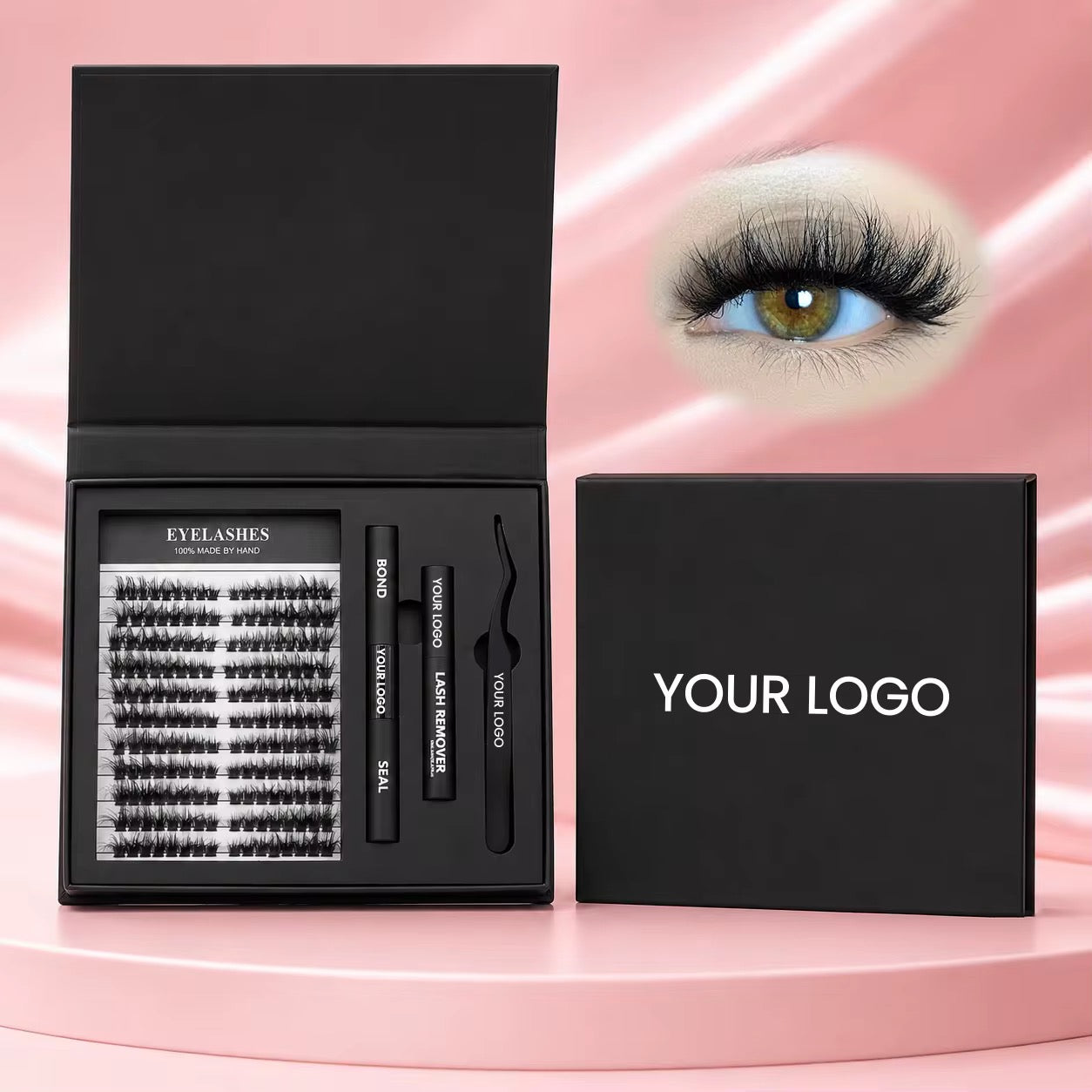 100 Sets Private Label DIY Lash Cluster Box Kit