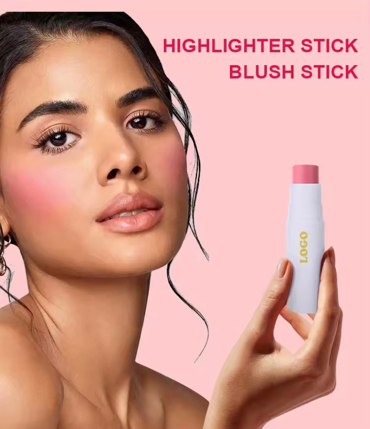 50pcs Private Label Creamy Blush Sticks With Brush