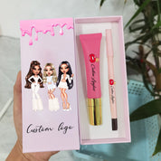 50 Sets Private Label Squeeze Tube Lip Gloss Kit