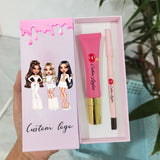 50 Sets Private Label Squeeze Tube Lip Gloss Kit